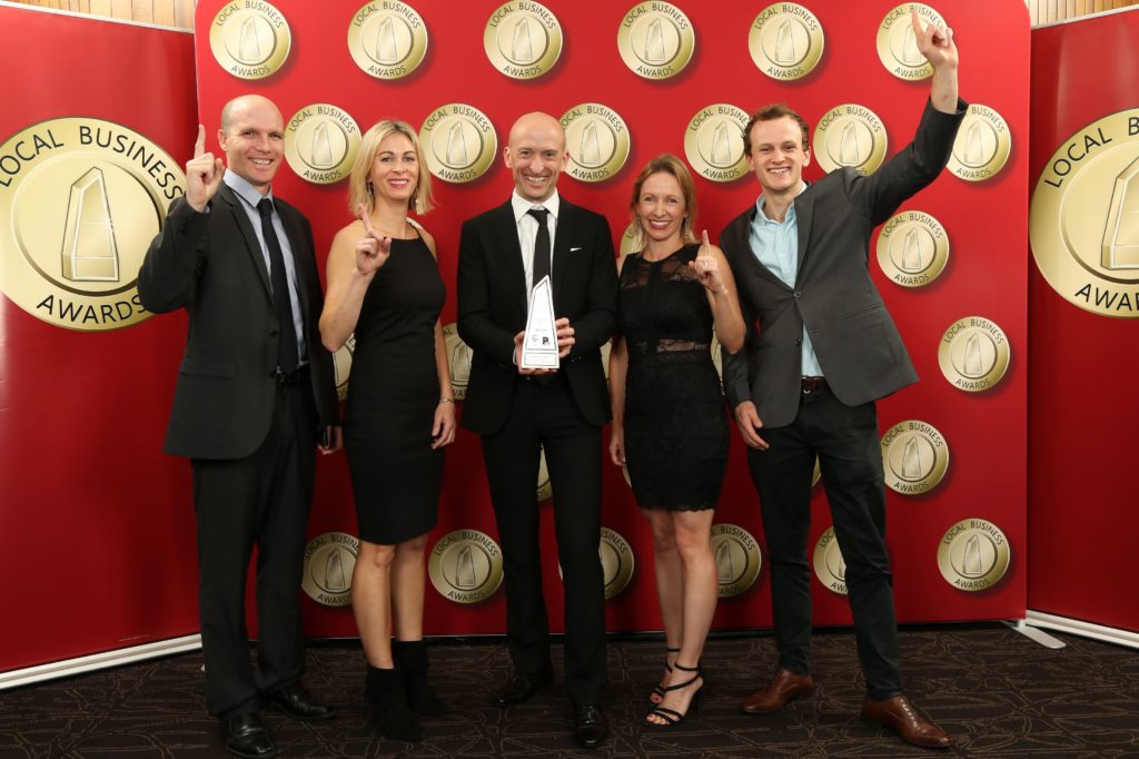 Team effort: winners at the 2018 Northern Beaches Local Business Awards